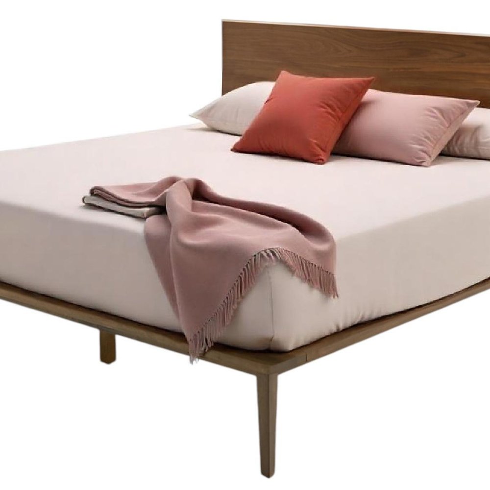 Brown Wood King Bed Frame HomeRoots