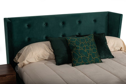 Green Wood And Tufted Velvet King Bed Frame HomeRoots