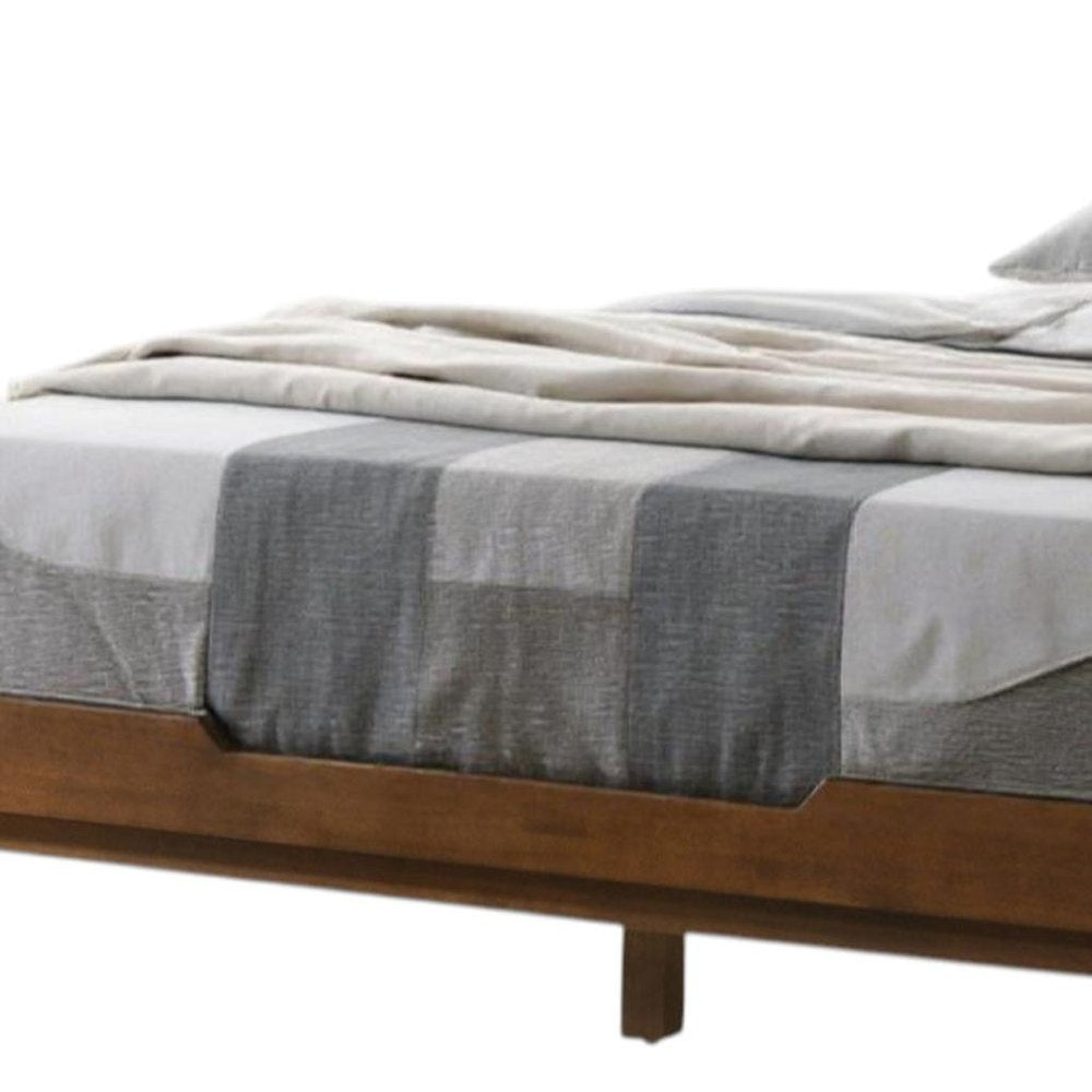 Brown Wood Queen Bed Frame HomeRoots