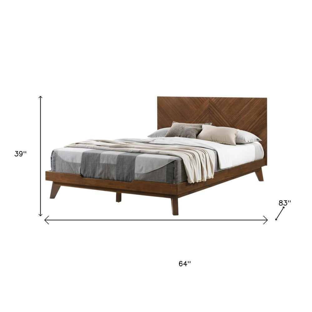 Brown Wood Queen Bed Frame HomeRoots