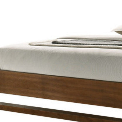 Brown Wood Queen Bed Frame HomeRoots