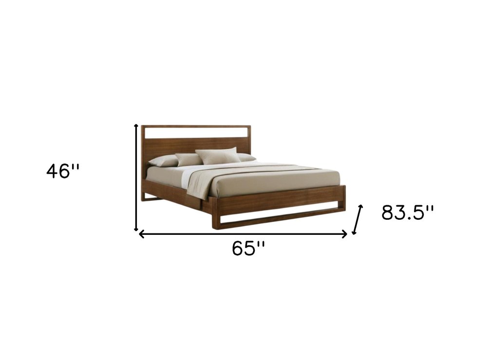 Brown Wood Queen Bed Frame HomeRoots