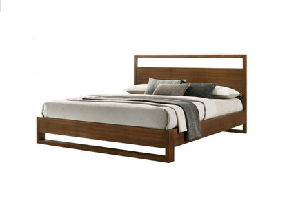 Brown Wood King Bed Frame HomeRoots