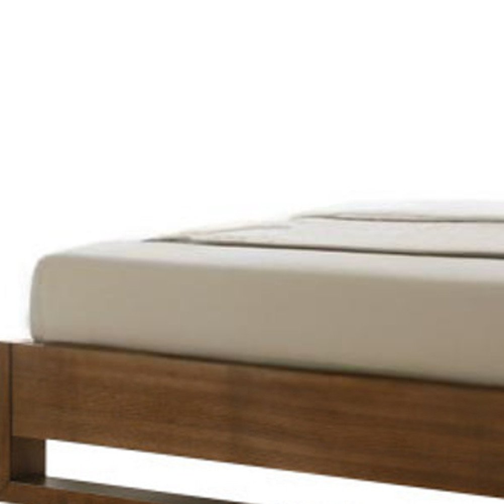 Brown Wood King Bed Frame HomeRoots