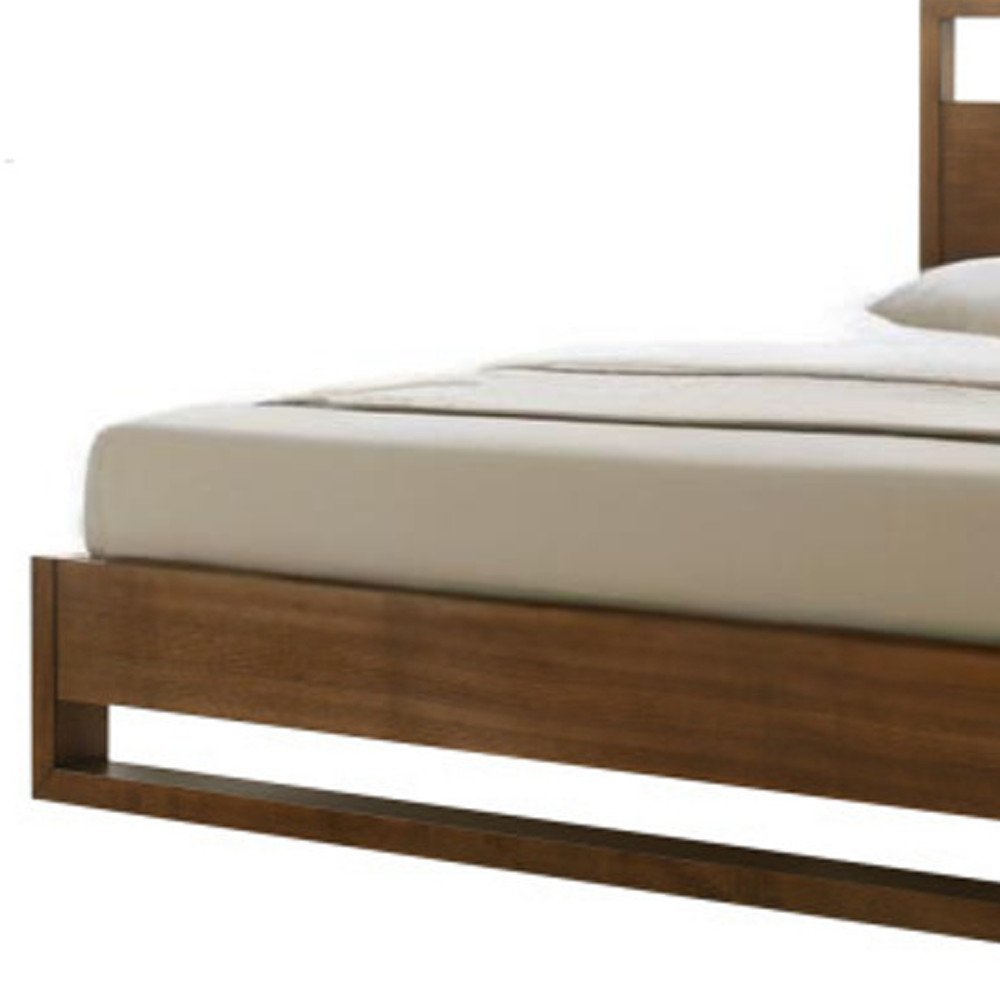 Brown Wood King Bed Frame HomeRoots