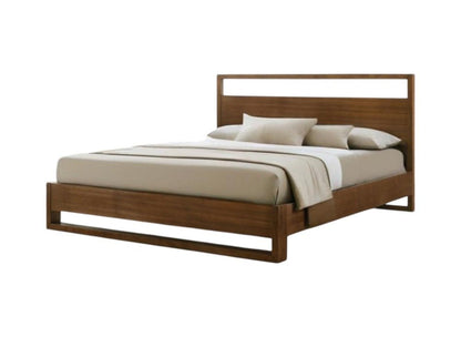 Brown Wood King Bed Frame HomeRoots
