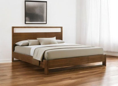 Brown Wood King Bed Frame HomeRoots