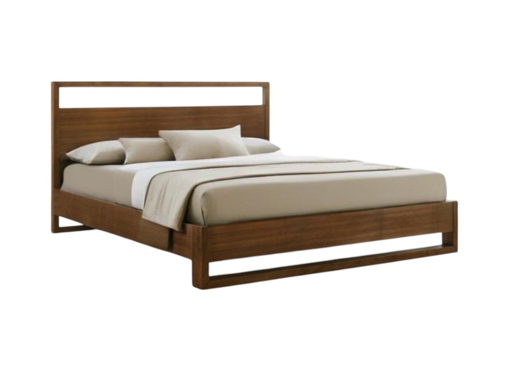 Brown Wood King Bed Frame HomeRoots