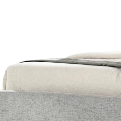 Brown and Gray Wood Upholstered King Bed Frame HomeRoots