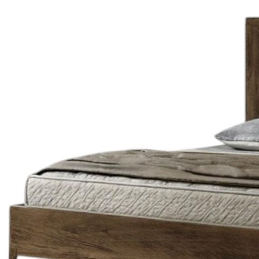 Brown and Gold Wood King Bed Frame HomeRoots