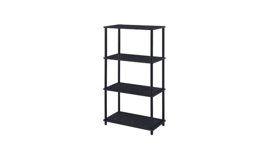 44" Black Metal Four Tier Etagere Bookcase - FurniFindUSA