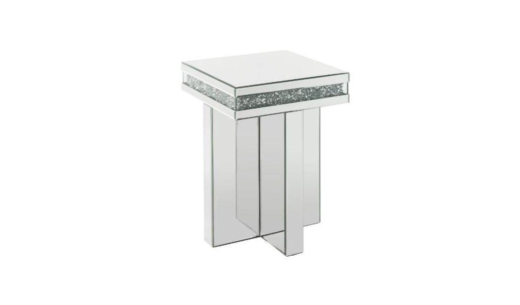 24" Clear Mirrored Square Mirrored End Table - FurniFindUSA