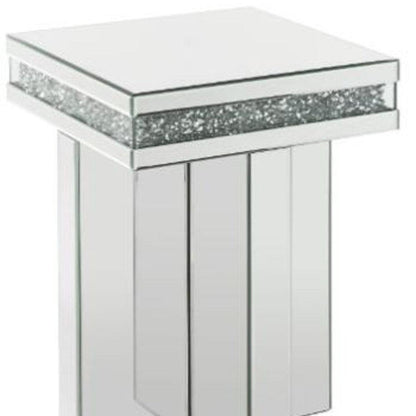 24" Clear Mirrored Square Mirrored End Table - FurniFindUSA