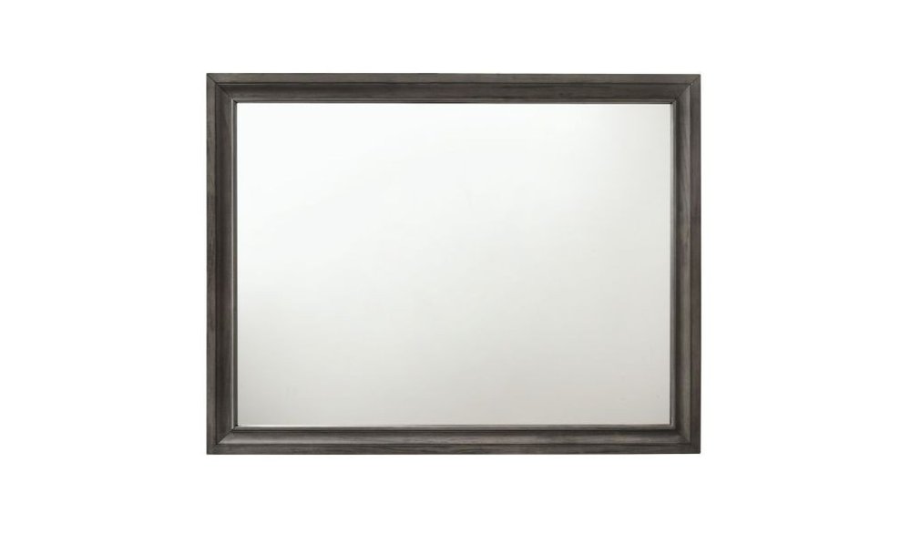 36" Gray Wood Framed Mounted Dresser Mirror HomeRoots