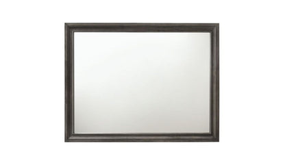 36" Gray Wood Framed Mounted Dresser Mirror HomeRoots