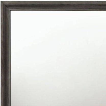 36" Gray Wood Framed Mounted Dresser Mirror HomeRoots