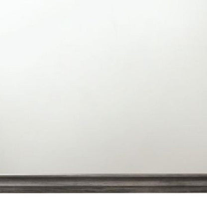 36" Gray Wood Framed Mounted Dresser Mirror HomeRoots