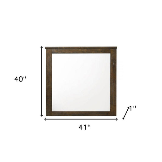 40" Square Wood Framed Mounted Dresser Mirror HomeRoots