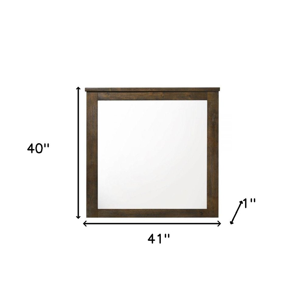 40" Square Wood Framed Mounted Dresser Mirror HomeRoots