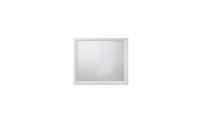 35" White Square Wood Framed Mounted Dresser Mirror HomeRoots