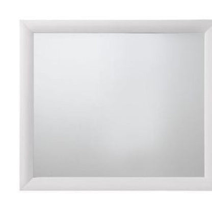 35" White Square Wood Framed Mounted Dresser Mirror HomeRoots