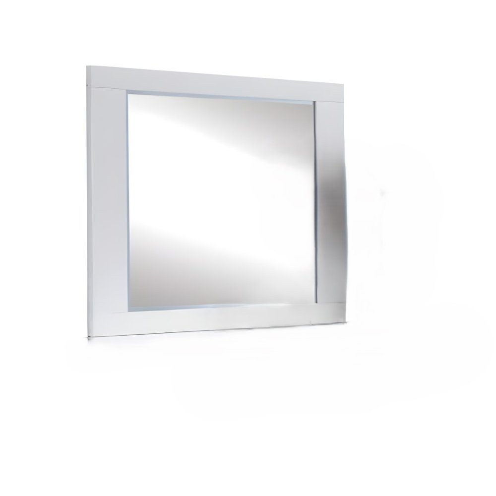 37" White Wood Framed Mounted Dresser Mirror HomeRoots