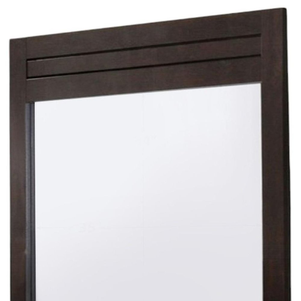 37" Mahogany Wood Framed Dresser Mirror HomeRoots
