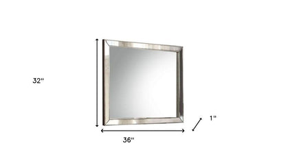32" Platinum Wood Framed Mounted Dresser Mirror HomeRoots