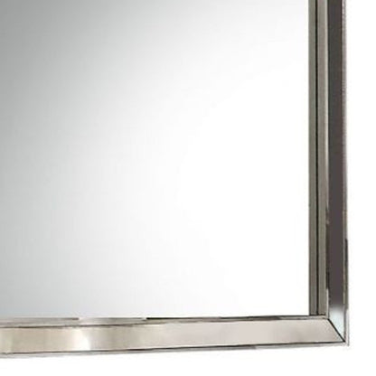 32" Platinum Wood Framed Mounted Dresser Mirror HomeRoots