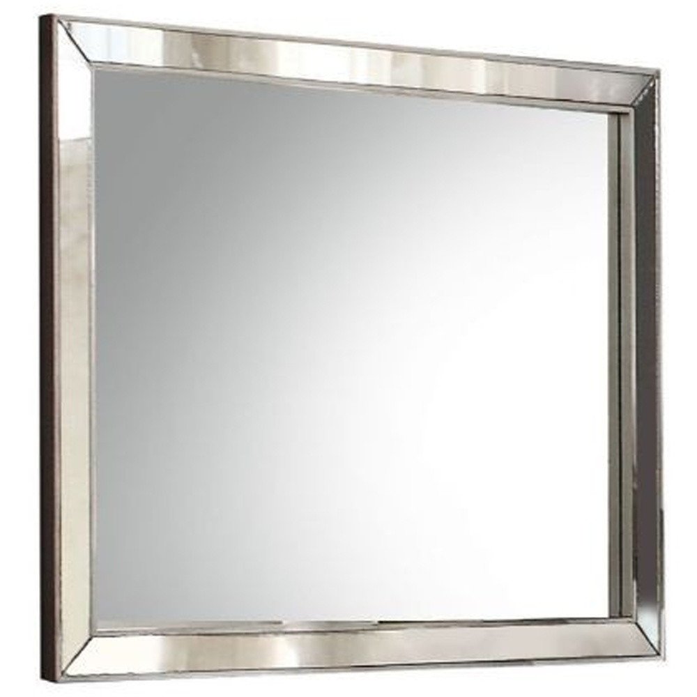 32" Platinum Wood Framed Mounted Dresser Mirror HomeRoots