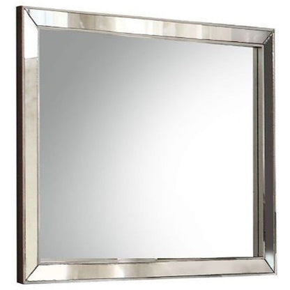 32" Platinum Wood Framed Mounted Dresser Mirror HomeRoots