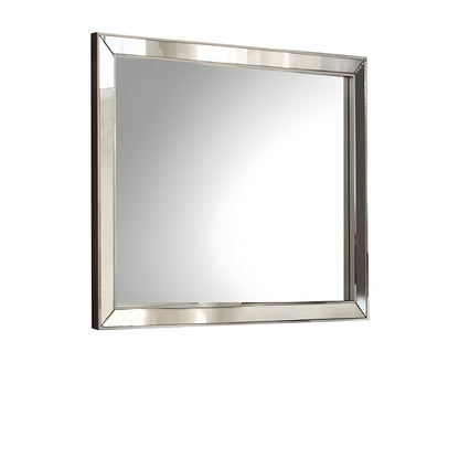 32" Platinum Wood Framed Mounted Dresser Mirror HomeRoots
