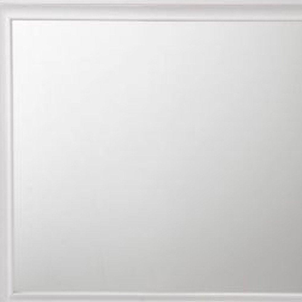 36" White Wood Framed Mounted Dresser Mirror HomeRoots