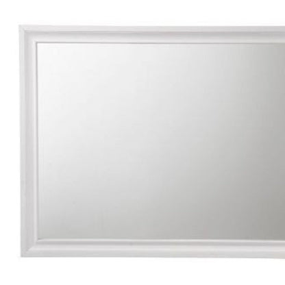 36" White Wood Framed Mounted Dresser Mirror HomeRoots