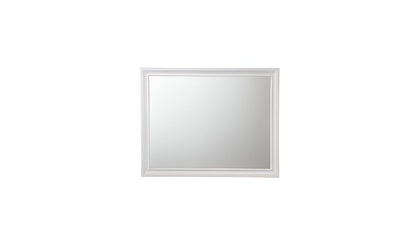 36" White Wood Framed Mounted Dresser Mirror HomeRoots