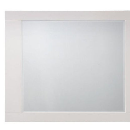 37" White Square Wood Framed Mounted Dresser Mirror HomeRoots