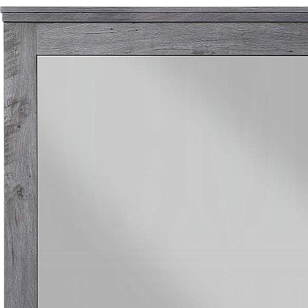 38" Square Wood Framed Mounted Dresser Mirror HomeRoots