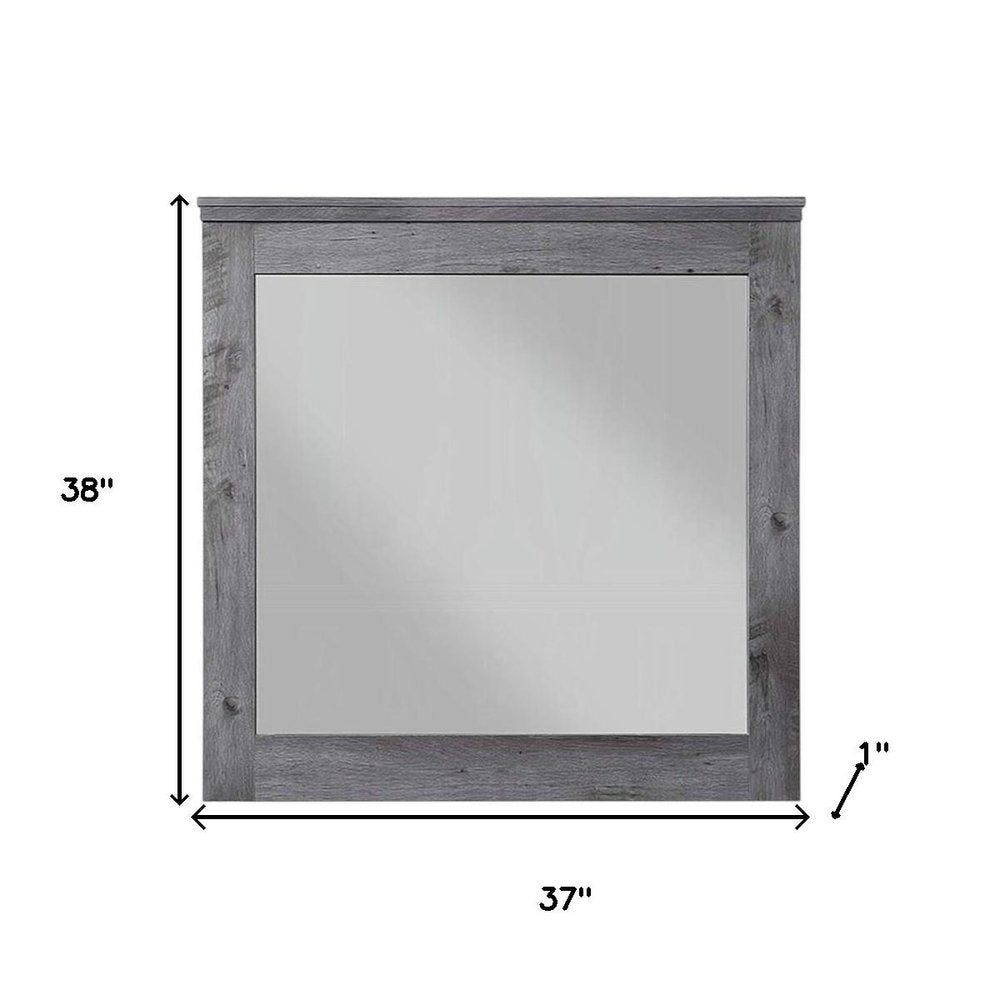 38" Square Wood Framed Mounted Dresser Mirror HomeRoots