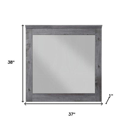 38" Square Wood Framed Mounted Dresser Mirror HomeRoots