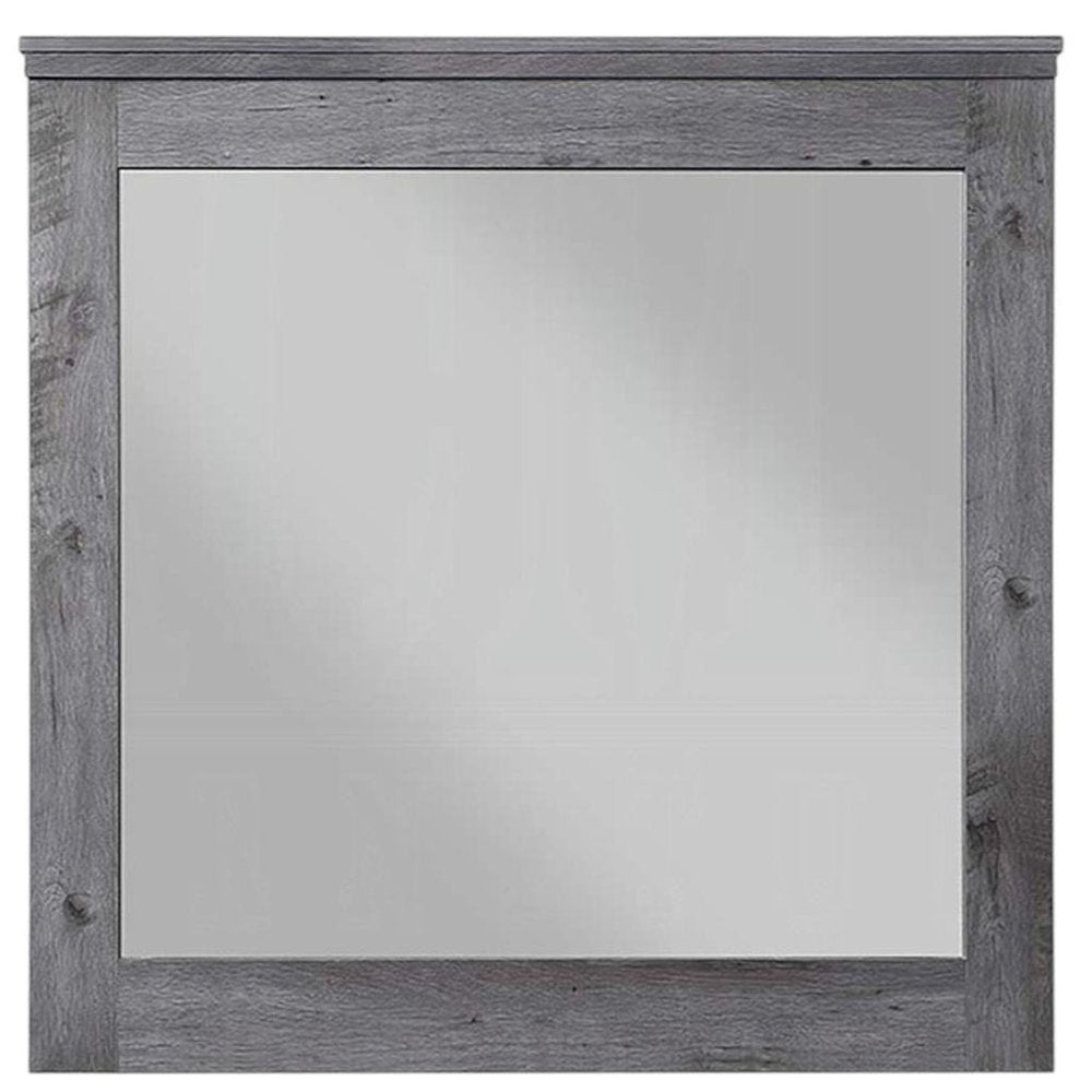 38" Square Wood Framed Mounted Dresser Mirror HomeRoots