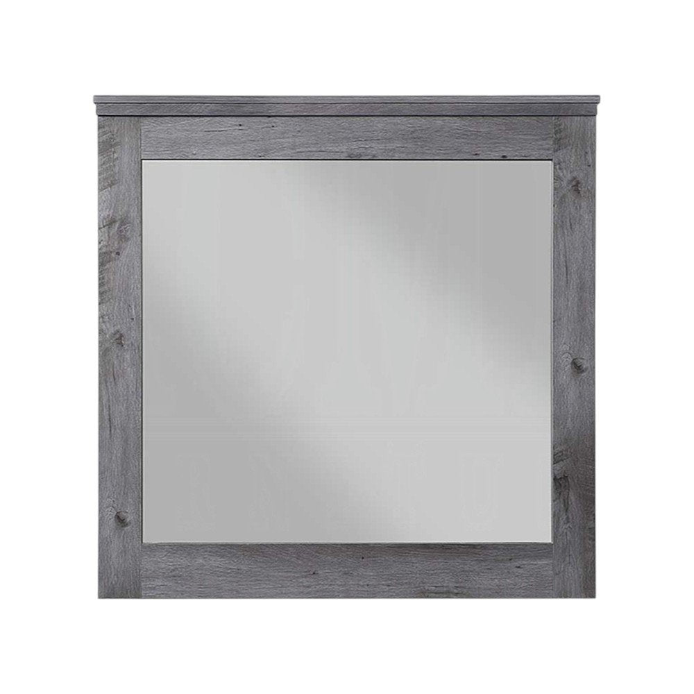 38" Square Wood Framed Mounted Dresser Mirror HomeRoots