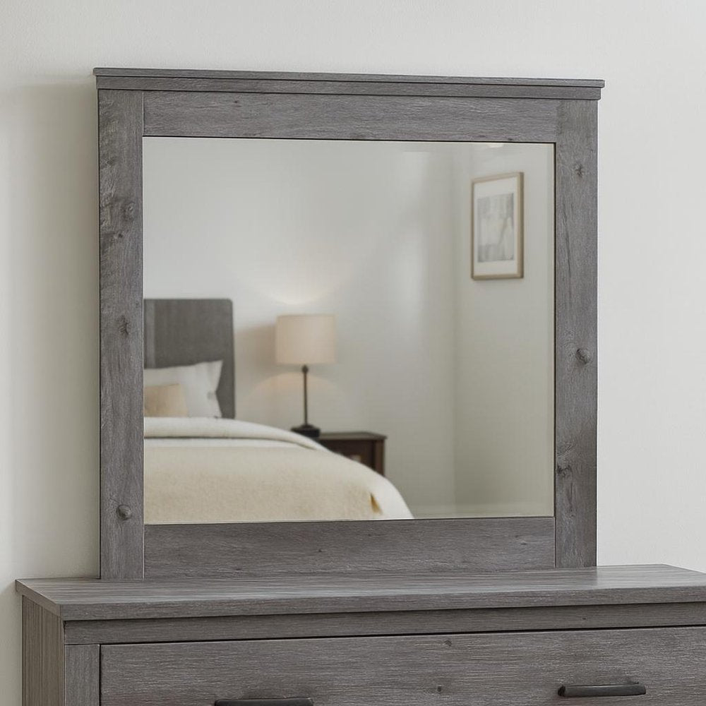 38" Square Wood Framed Mounted Dresser Mirror HomeRoots