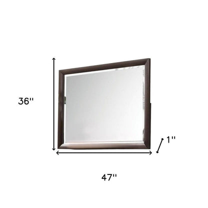 36" Merlot Wood Framed Mounted Dresser Mirror HomeRoots