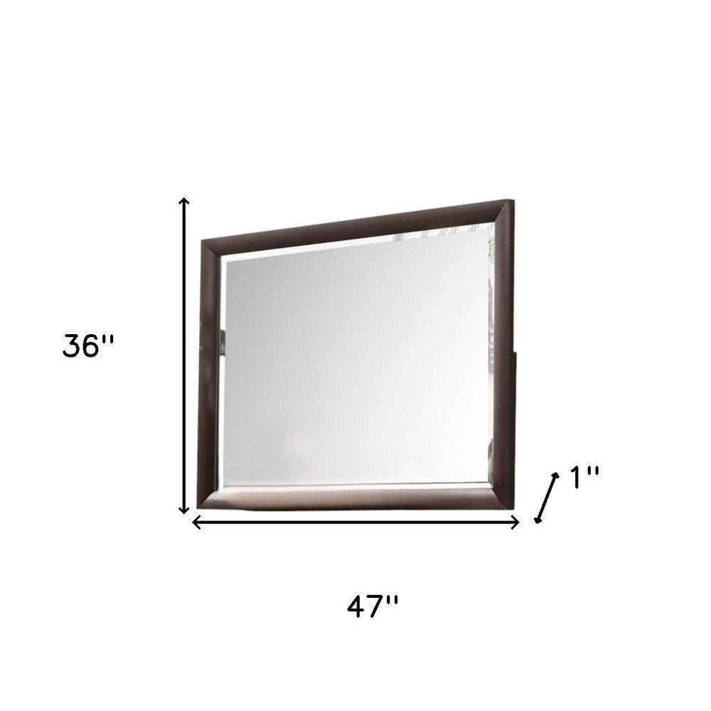 36" Merlot Wood Framed Mounted Dresser Mirror HomeRoots