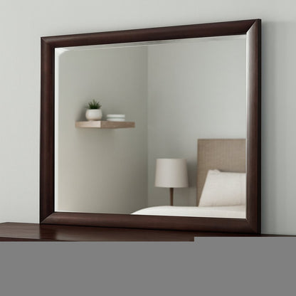 36" Merlot Wood Framed Mounted Dresser Mirror HomeRoots