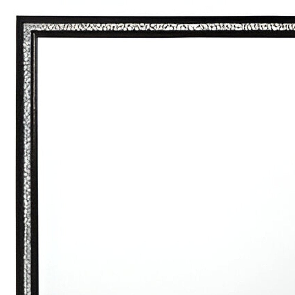 35" Black Wood Framed Mounted Dresser Mirror HomeRoots