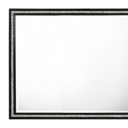 35" Black Wood Framed Mounted Dresser Mirror HomeRoots