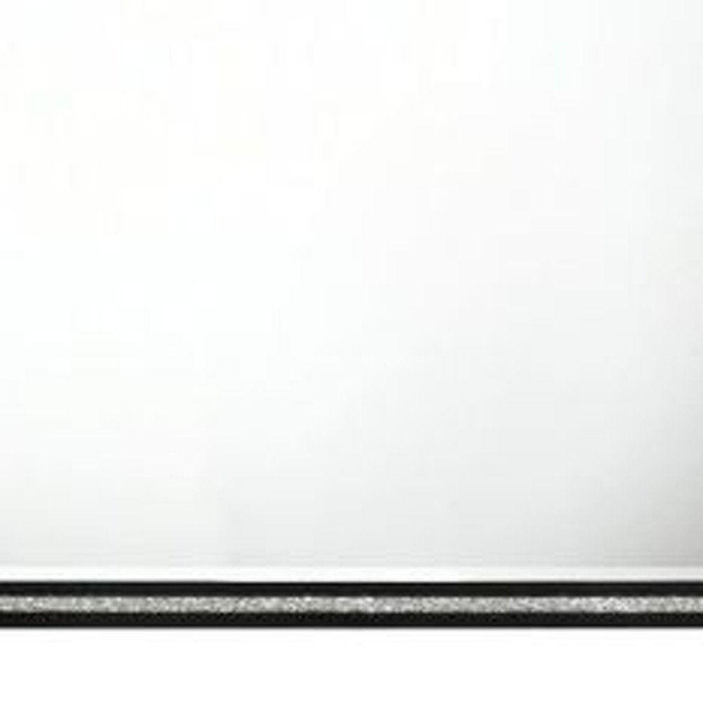 35" Black Wood Framed Mounted Dresser Mirror HomeRoots