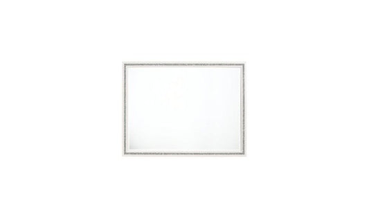 35" White Wood Framed Mounted Dresser Mirror HomeRoots
