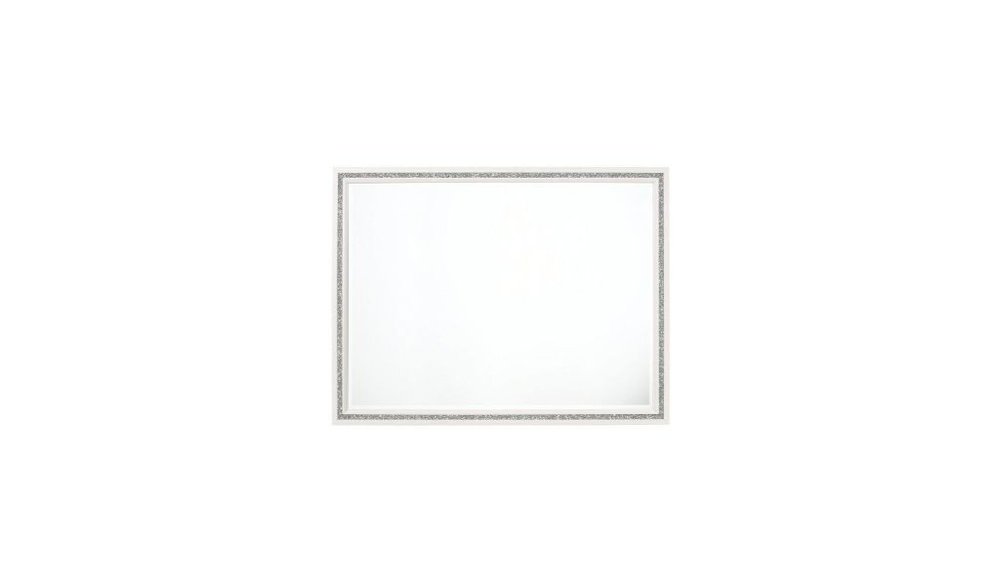 35" White Wood Framed Mounted Dresser Mirror HomeRoots